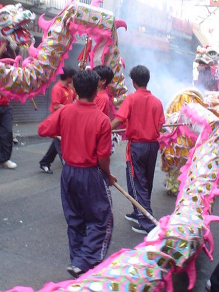 Firecrackers are believed to ward off evil spirits